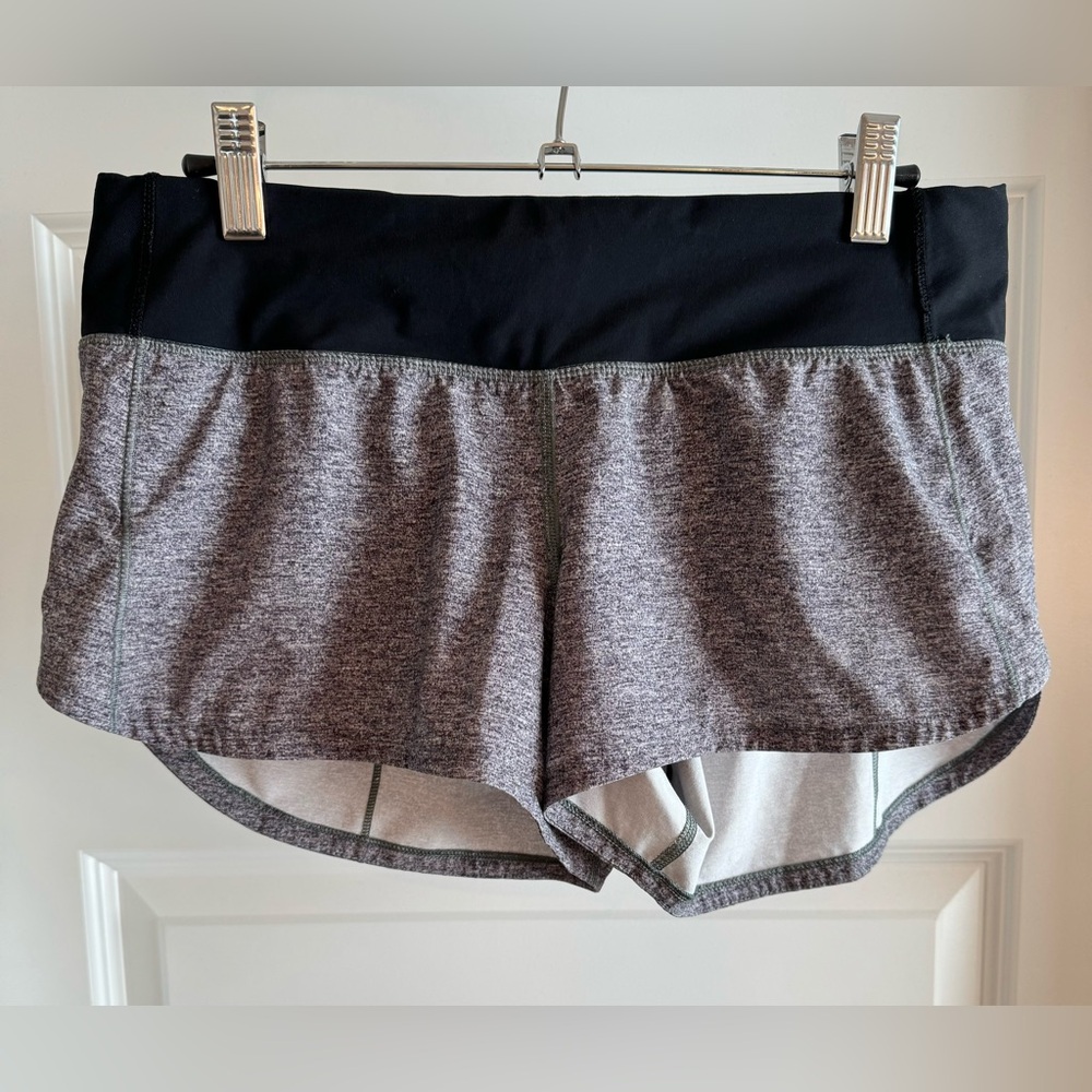 lululemon athletica Black and Gray Athletic Shorts